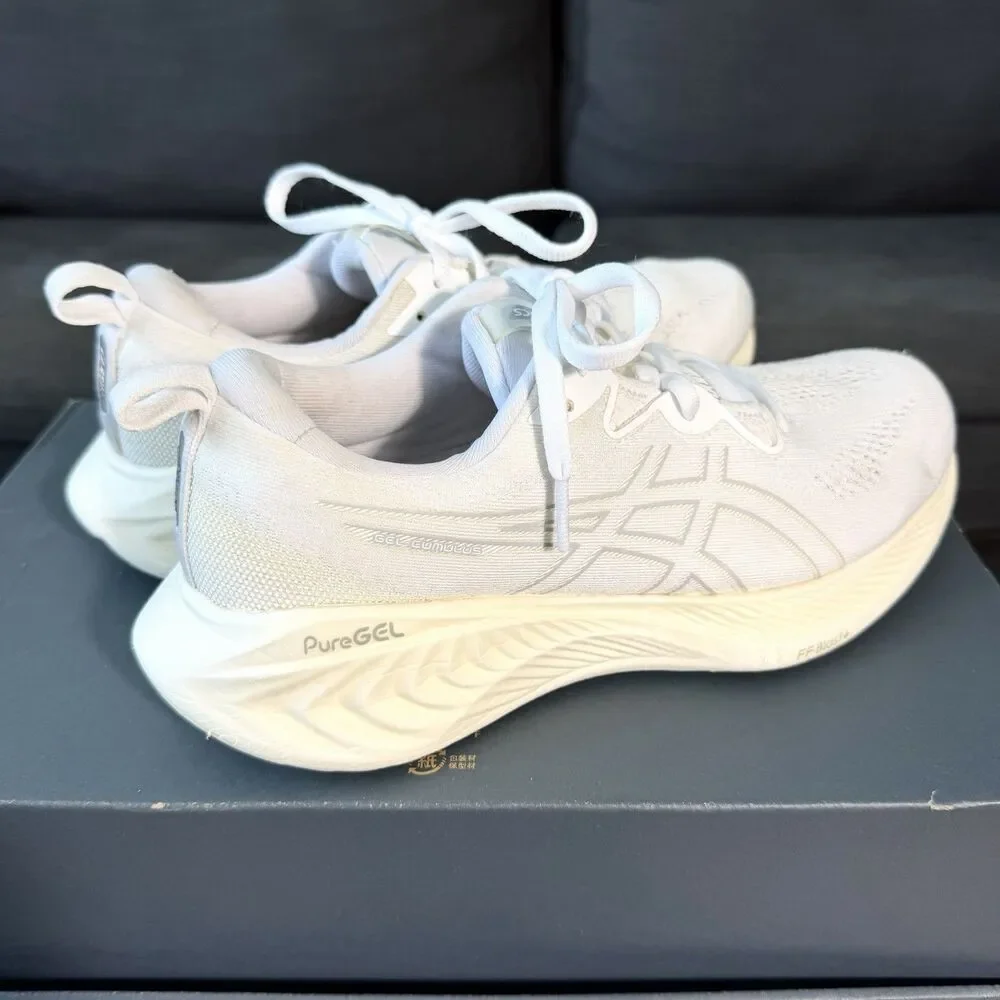 ASICS Gel-Cumulus 25 White Gum Running Shoes 1012B441 Women's Size 8.5